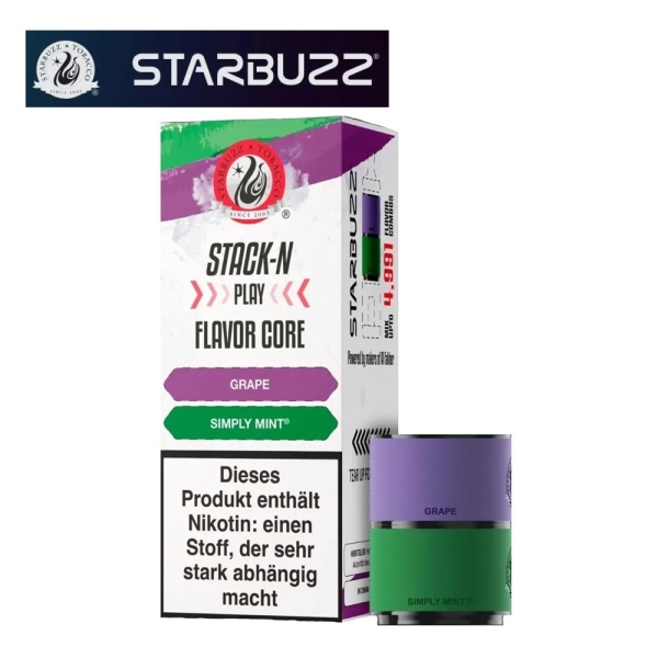 StarBuzz Stack-N Play - Grape + Simly Mint - Pods 20mg